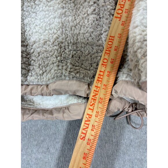 Abercrombie & Fitch Soft Collection Sherpa 1/2 Zip Pullover (Women's Medium) Tan - Picture 6 of 12